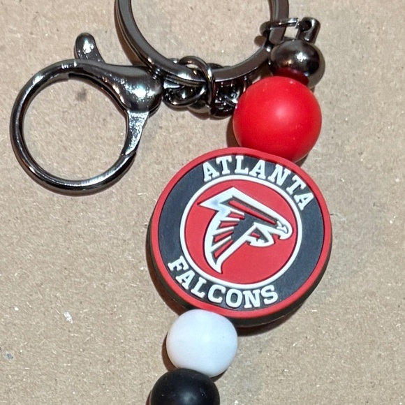 Silicone Bead Keychain - Atlanta Falcons - Picture 2 of 2